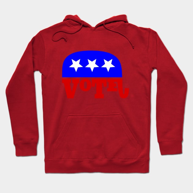 Vote Republican Elephant Hoodie by mailboxdisco